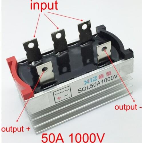 New SQL 50A 1000V Three-Phase Bridge Rectifier Brushless Generator With Heatsink SQL50A1000V