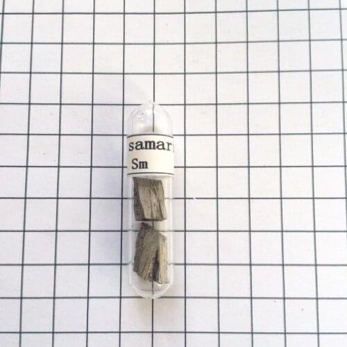 Samarium metal Turnings Reference Sample in sealed vial 5 gram