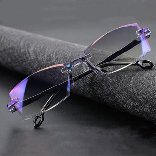 +1.0 To +4.0 Anti Blue Light Rimless Reading Glasses Women Men Ultralight Computer Presbyopia Glasses for Women Glasses
