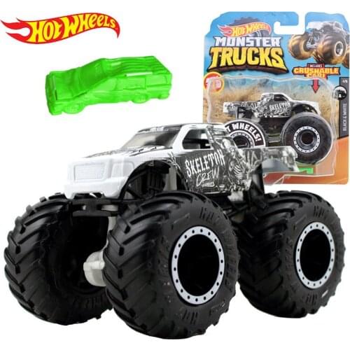 Original Hot Wheels Monster Trucks Giant Wheels 1:64 Car Toy Hotwheels Diecast Big Foot Model Car Boys Toys for Children Gifts