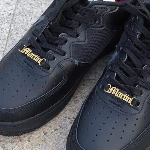 Personalized Custom Name Shoe Buckle Old English Fashion Jewelry For Women Stainless Steel Nameplate Buckie Gold Charm Best Gift