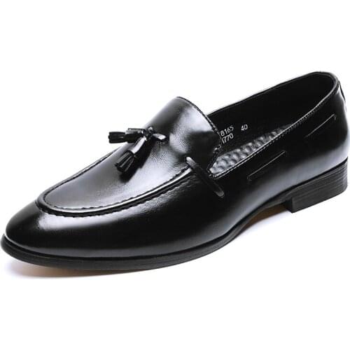 QFFAZ Mens Leather Shoes