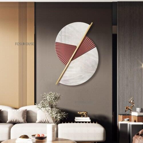 Modern Home Decor Ornaments Simple Light Luxury Living Room Sofa Background Wall Decoration Dining Room Bedroom Metal Pendant