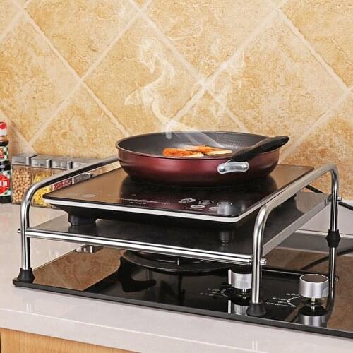 Stainless Steel Induction Cooker Rack Durable Kitchen Racks Gas Stove Protective Cover Bracket