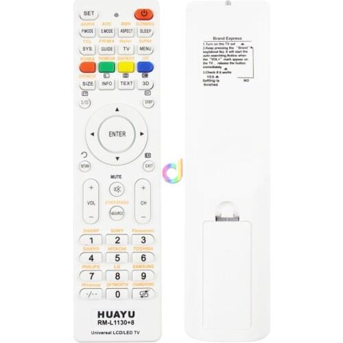 Universal Huayu Remote Control Rm-L1130+8 For All Brand Tv Smart Tv Remote Control