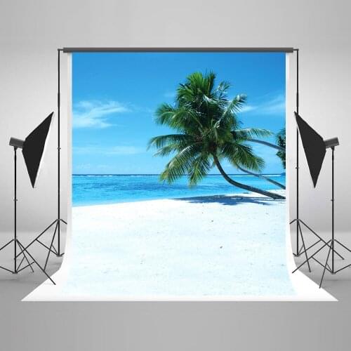 VinylBDS 5x7ft Photography Backdrops Beach Fundo Beach Sea3D Baby Photography Backdrop Custom Beach Background LK 2064