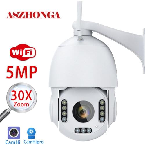 WIFI 5MP PTZ IP Camera 30X Optical Zoom Wireless 1080P HD Home Security CCTV Outdoor Surveillance Cam Night Vision CamHi APP