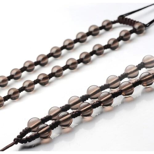 Jewelry Ice Obsidian 6mm Beads Necklace For Pendant DIY Lucky Transparen Bead Chain Necklace Fashion Accessories Necklace Women
