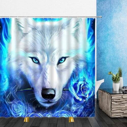 Animal Shower Curtains Giraffe Brown Bear Dinosaur Orangutan 3D Waterproof Bathroom Decor Home Bathtub Polyester Curtain Set