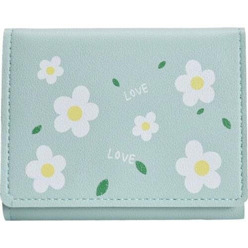 Women designer wallet coin purse female fashion printed flower leather clutch bag money clip handbag lady card holder money bag