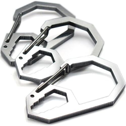 1PC Stainless Steel High Load Bearing Hanging Buckle Quick Hook Keychain Key Ring Carabiner Accessories Outdoor EDC Multi-tool