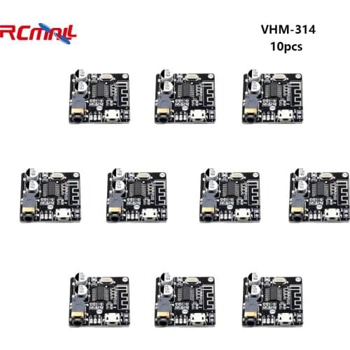 10pcs VHM-314 Bluetooth-compatible 5.0 Audio Receiver Module MP3 Lossless Decoder Board 3.7-5V Mini MP3 Decoding Amplifier Board