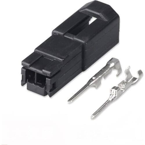 100 sets kit 1mm TE AMP 2 pin way male female sound tweeter horn plug car speaker connector for 174057-2