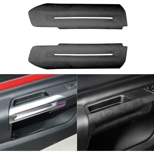 2PCS Car Inner Door Handles Decoration Cover Trim Sticker Styling for Ford Mustang 2015 2016 2017 2018 2019 2020 Accessories