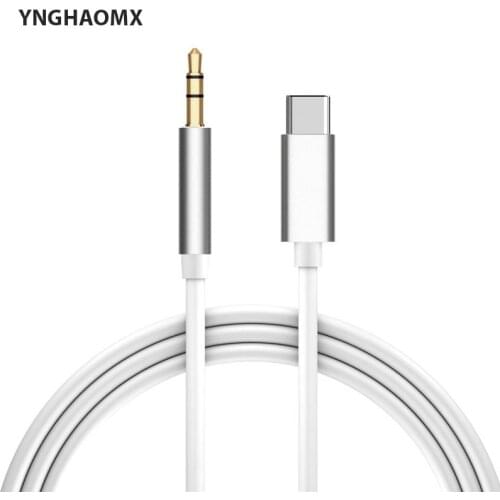 200pcs round Type C Audio Cable Type-C Male to 3.5mm Male Car AUX Audio Cable Adapter for Huawei Mate 10 P20 Letv2 Pro Xiaomi6