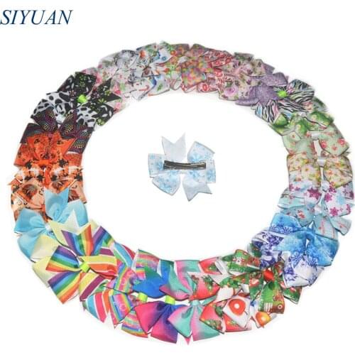 32pcs/lot Grosgrain Ribbon Bows WITH Clip Girls' Boutique Pinwheel Hair Clip Kids Halloween Christmas Hair Gifts FC125