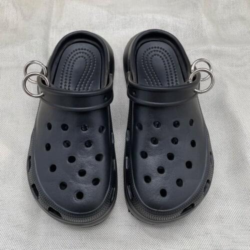 4Pcs Metal Round Spring O-Ring Buckles Keychain Decoration Women Croc Sandal Charms For DIY Shoe Handbags Jewelry Accessories