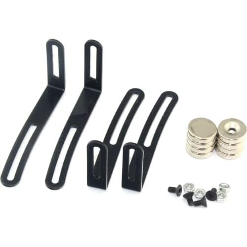 4pcs RC Car Shell Body Mount Metal L-Bracket with Magnet For 1/10 RC Crawler Car Axial SCX10 90046 90047 D90 Fixed Bracket Parts