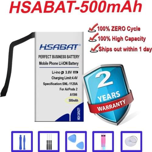 Top Brand 100% New 500mAh 020-00098 Battery for Airpods 1 2 1st 2nd Wireless Charge A1596 in stock