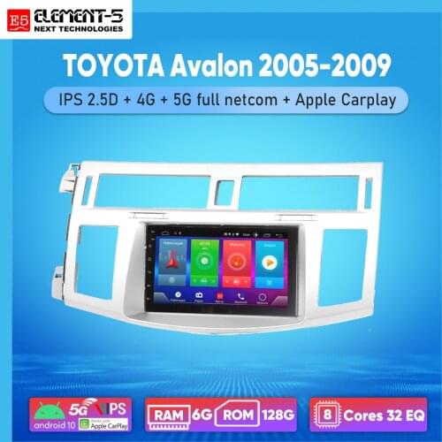 ELEMENT-5 7" 2G+32G Android 8,9,10 4G WIFI RDS DSP Car Radio For TOYOTA Avalon 2005-2009, Navigation GPS HIFI