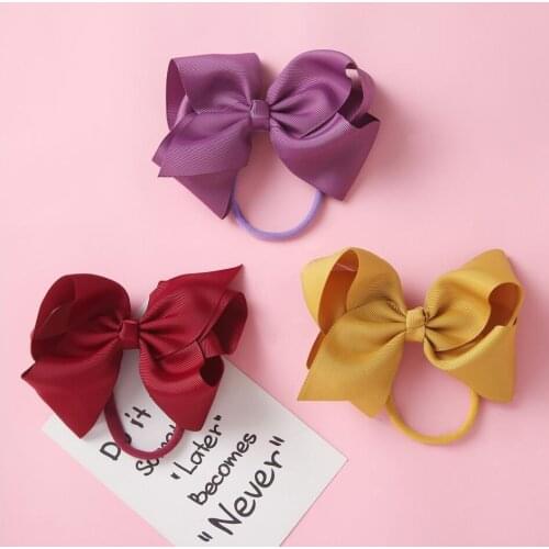 36pc/lot Grosgrain Ribbon Bowknot Skinny Nylon Headbands Ribbon Hair Bows Nylon Headbands Infantis Baby Girls Hair Accessories