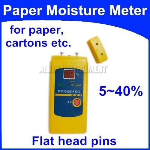 Free Shipping Paper Moisture Meter Tester for all types of paper, cardboard, corrugated boxes, single sheet of paper