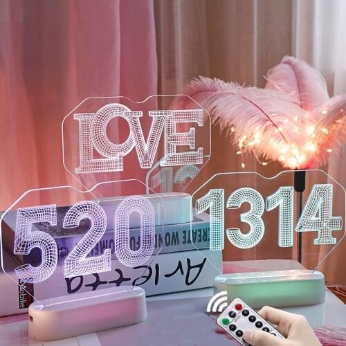 Valentines Day Digital Lantern Decoration Lamp Marriage Proposal Confession Decoration Lamp Birthday Gift Decorations