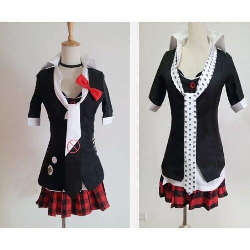 Danganronpa Cosplay Junko Enoshima Emboitement Inushio Kimuchi Symbol Mark Sign cos Trigger Happy Havoc Cosplay Costume