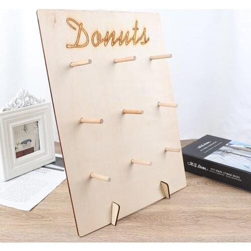 Wooden DIY Donut Wall Dessert Bar For Weddings Wedding Wall Holds Decoration Donuts Sweet Rustic Donut Boards Stand