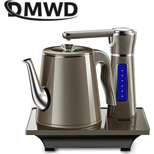 DMWD Home Electric Fully automatic Kettle teapot set 0.8L stainless steel safety auto-off Water Dispenser samovar Pumping stove