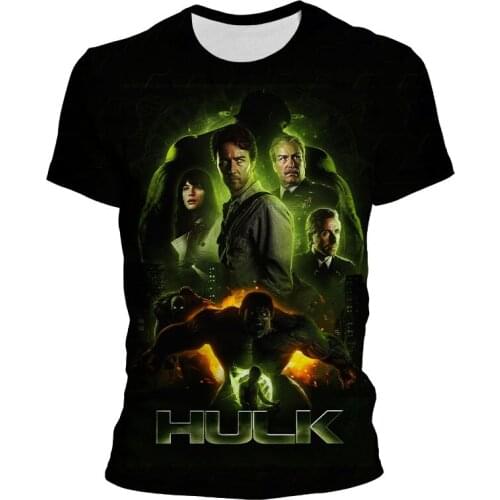 Oversize T-shirt Husband Marvel Robert Bruce Banner Hulk 3D Print Men Women T Shirts Summer Casual Children Clothing