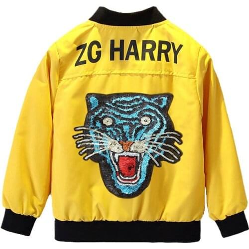 Baby Jacket Autumn Baseball Uniform For Children Casual Clothes Animal Embroidery Outerwear Kids Thin Coat Boys Cardigan Jackets