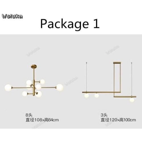 Living room bedroom study chandelier modern minimalist full copper magic bean dining room bedroom lighting CD50 W07