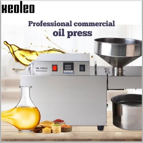 XEOLEO Oil press machine Oil presser Cold/Hot press Peanut oil machine All stainless steel Commercial equipment for business