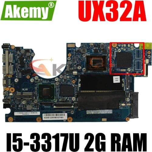 SAMXINNO For ASUS UX32A Laotop Mainboard UX32VD UX32V UX32A 90R-NYOMB1500Y Motherboard with 2G RAM I5-3317U