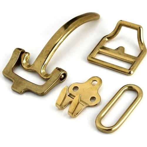 Solid Brass Mens Retro Littleton Cavalry Belt Buckle Leather Craft Bag Clasp Buckle