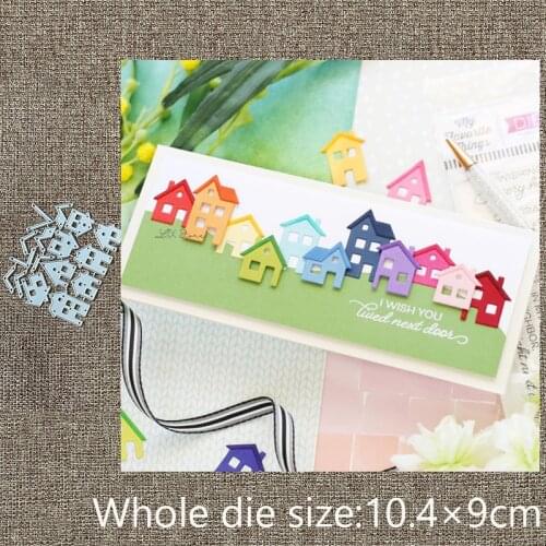 New Design Craft Metal stencil mold Cutting Dies house buildings decoration scrapbook die cuts Album Paper Card Craft Embossing