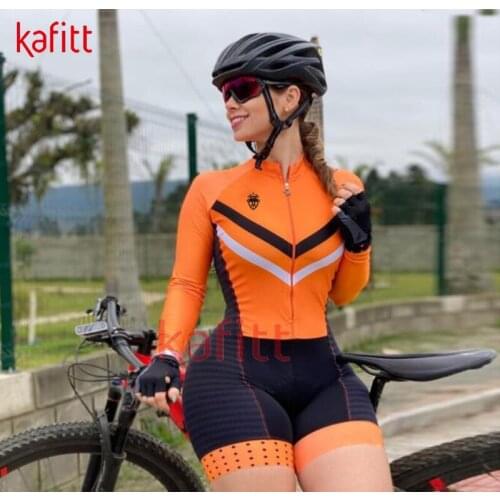Kafitt New Womens Triathlon Sports Bike Outdoor Sports Cycling Suit Suit Long Sleeve Jumpsuit Tight Racing Suit Jumpsuit