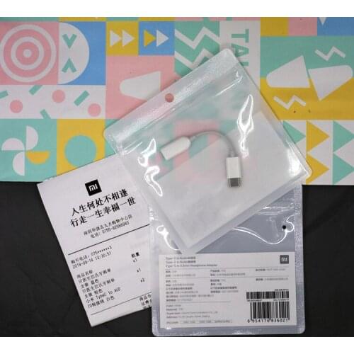 Original 9cm Type-C To Audio Cable 3.5mm Adapter For Xiaomi