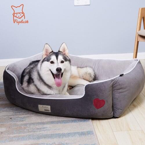 Plush Winter Dog Bed for Large Small Medium Dogs Detachable Mechanical Wash Big Dog Beds Sofa Cushion House for Cat Puppy Pets