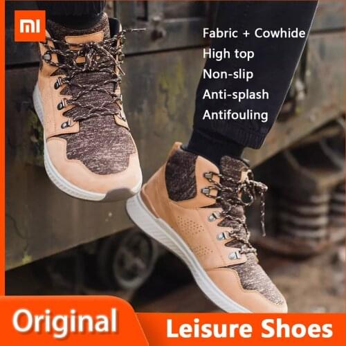 Original Xiaomi EXTREK Outdoor Leisure Non-slip Hiking Shoes Vamp Stitching Anti-splash Antifouling Walking Shoes Travel Shoes