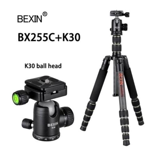 Carbon fiber Professional Camera Tripod Adjustable Adapter Monopod Travel Portable Lightweight Tripod for DSLR Digital Camera