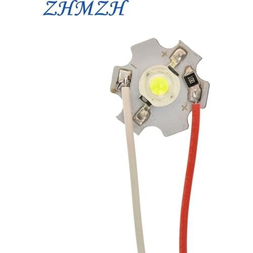 5pcs/lot LED Chip 1W High Power LED Light Bead Al Board 20mm For Downlight Spotlight White Blue Green Red Purple Yellow DC 5V