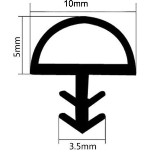3 meters PVC wood door window tape sealing strip noise insulation