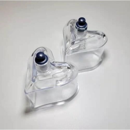 2 Pcs Love Shape Plastic Vacuum Cups Suction Cups Cupping Device Cupping Massage Therapy Hijama Cup Cupping Cans Jars