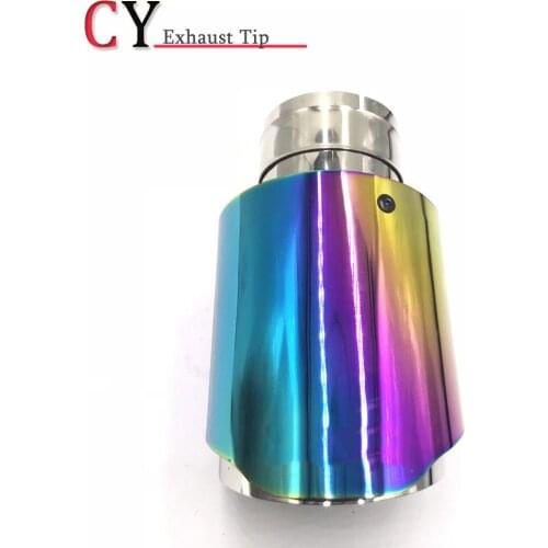 1Piece Colorful Stainless Steel Exhaust Muffler Pipe Universal Exhaust Tip For Auto