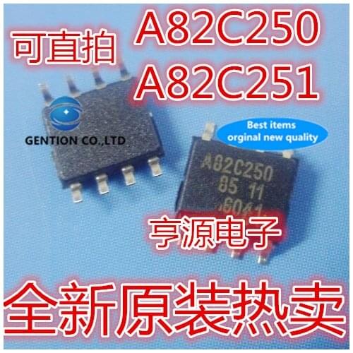 10Pcs PCA82C250 A82C250 PCA82C250T SOP8 Can interface chip 82C250Y in stock 100% new and original