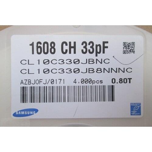 1000pcs 0603 SMD Capacitor 50v 33pf 5