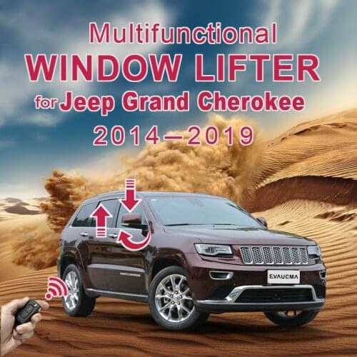 Car Window key Switch For Jeep Grand Cherokee WK2 Car Power Window Closer lifter + Side Mirror Folder Folding Car Alarm kit