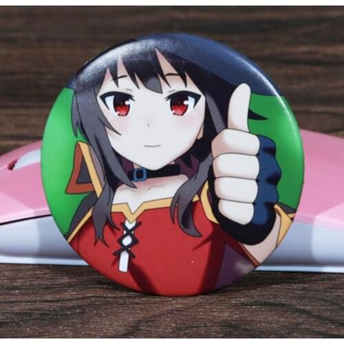 FFFPIN 5.8cm Large Brooch Japan Anime Cartoon Breastpin Badge Pin Konosuba Megumin Coin Icon Collecting Bag Backbag Office Decor
